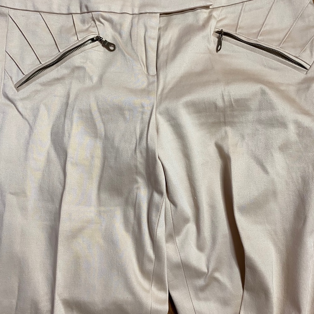 Cache Cream Slacks Flare Size 10 - image 3